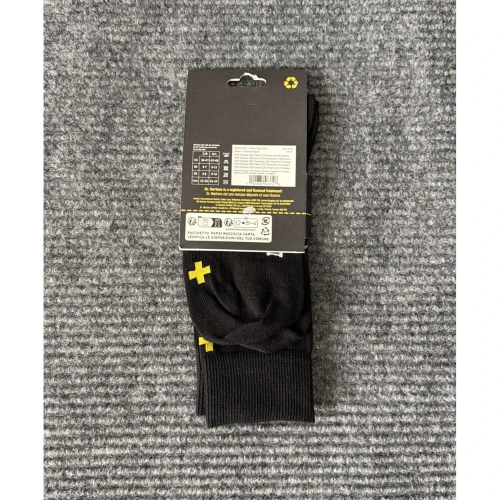 Dr. Martens AirWair Cross Logo Organic Cotton Blend Crew Socks S/M  (3-8) NEW
